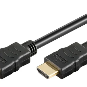 Καλώδιο HDMI 80096 με Ethernet, soft, 4K/60Hz, 18 Gbps, 0.5m, μαύρο
